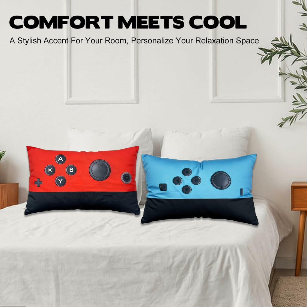 2pcs Game Pillow Covers Plush Lumbar Cushion Case 12x20 No Insert