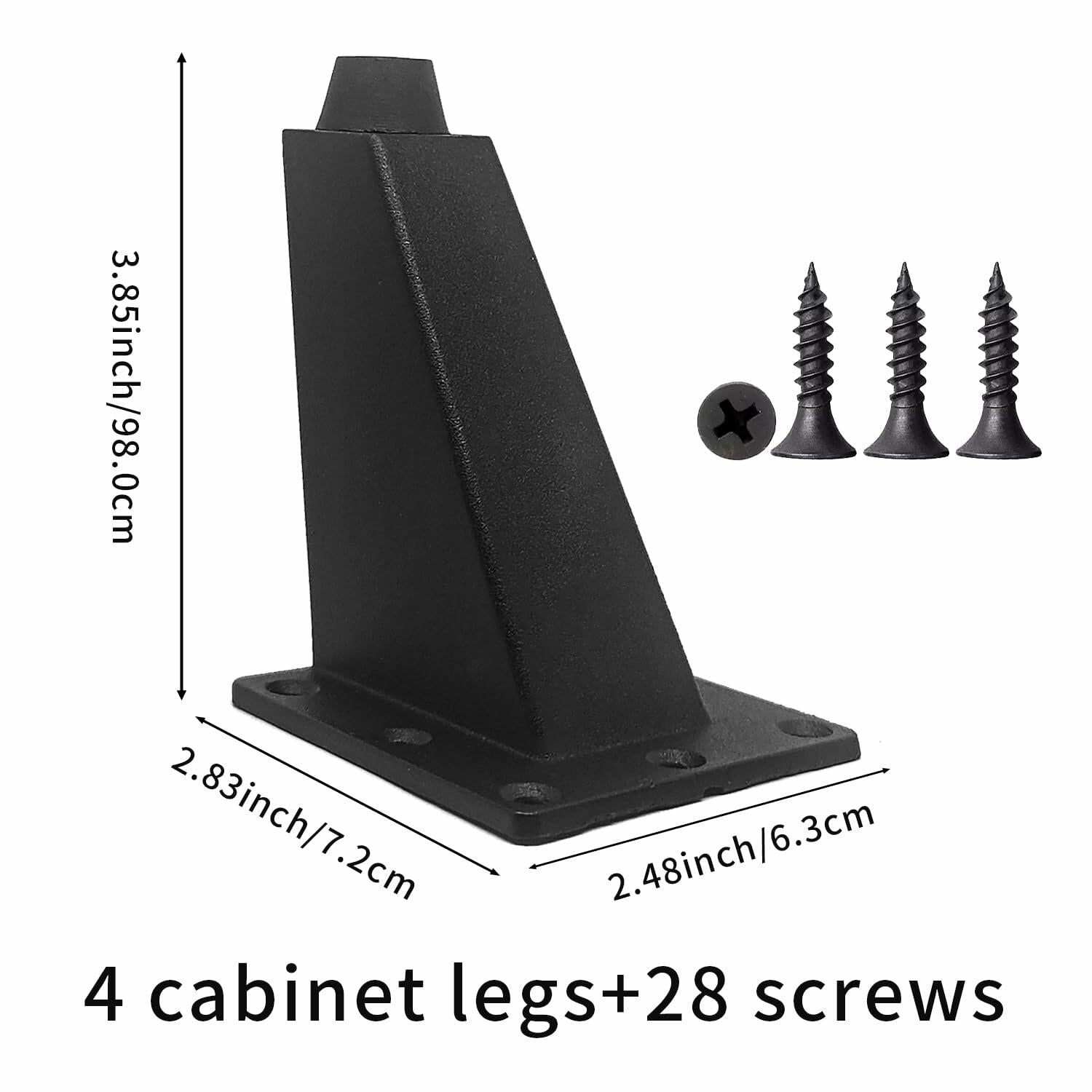4pcs 4in Metal Furniture Legs Replacement for Sofa Cabinet Table Chair