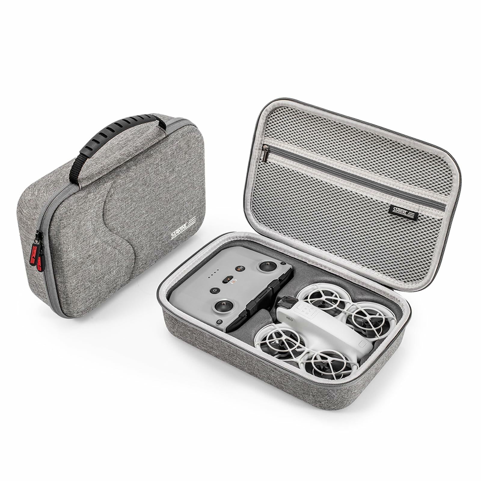 LiweiNova Portable PU Leather Case for DJI Neo Fly More Combo Black
