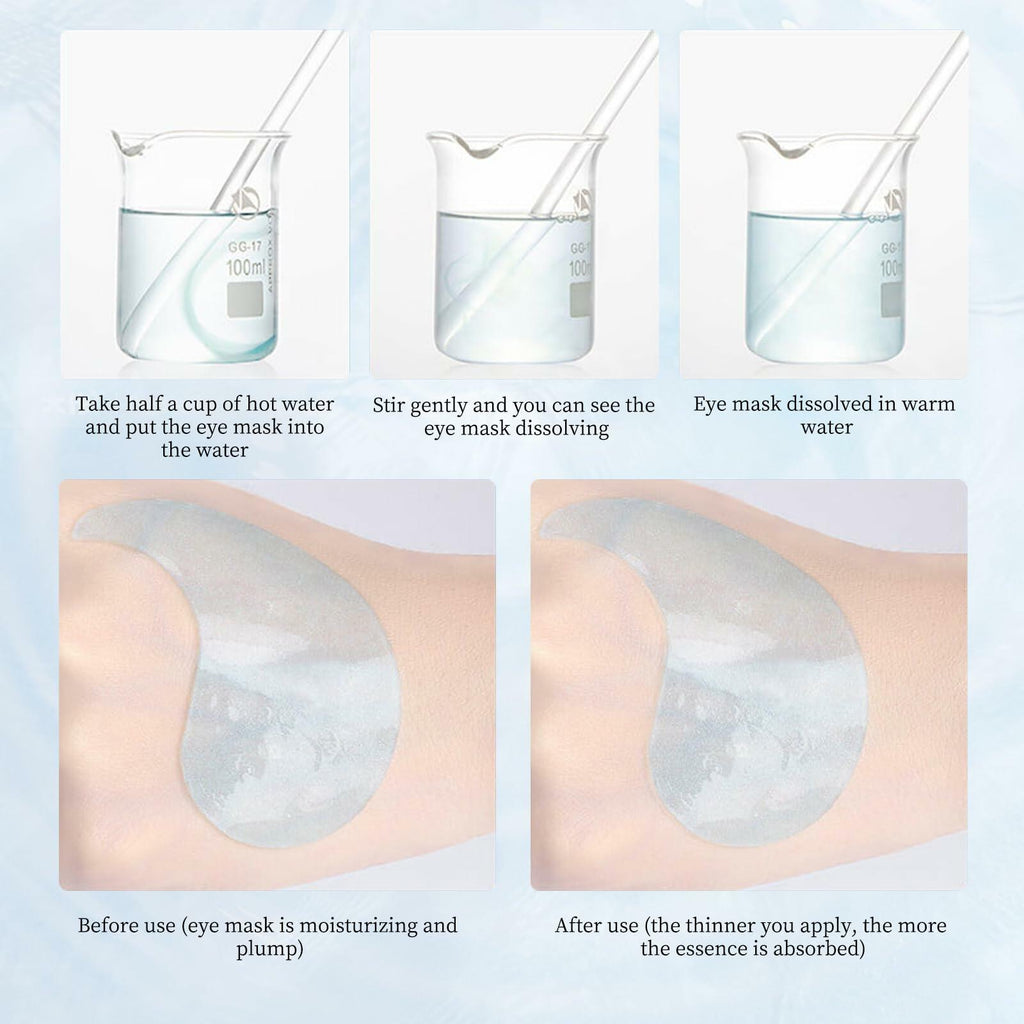 BLIGGLE Under Eye Patches 64 pcs Brightening Hyaluronic Acid Cooling Care
