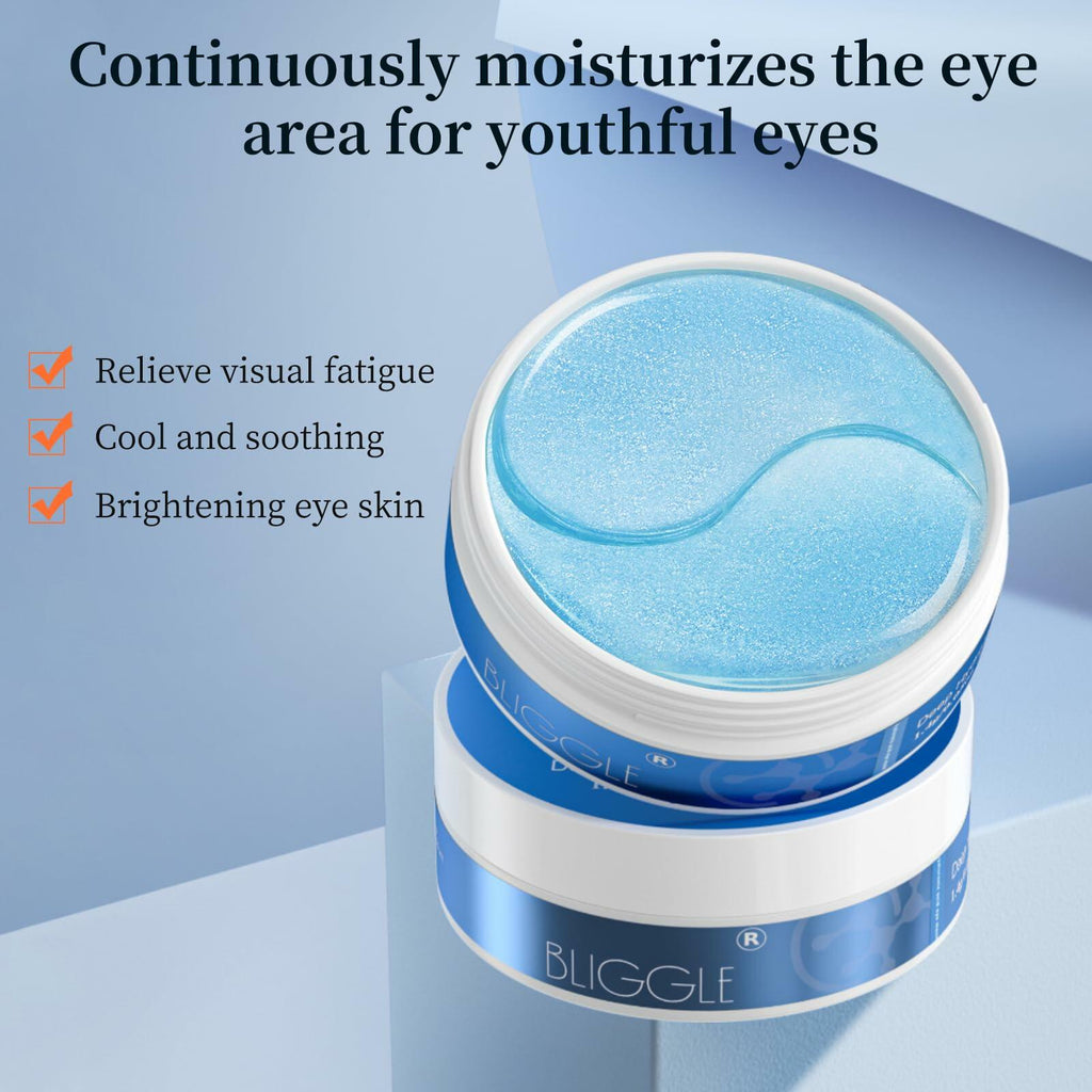 BLIGGLE Under Eye Patches 64 pcs Brightening Hyaluronic Acid Cooling Care