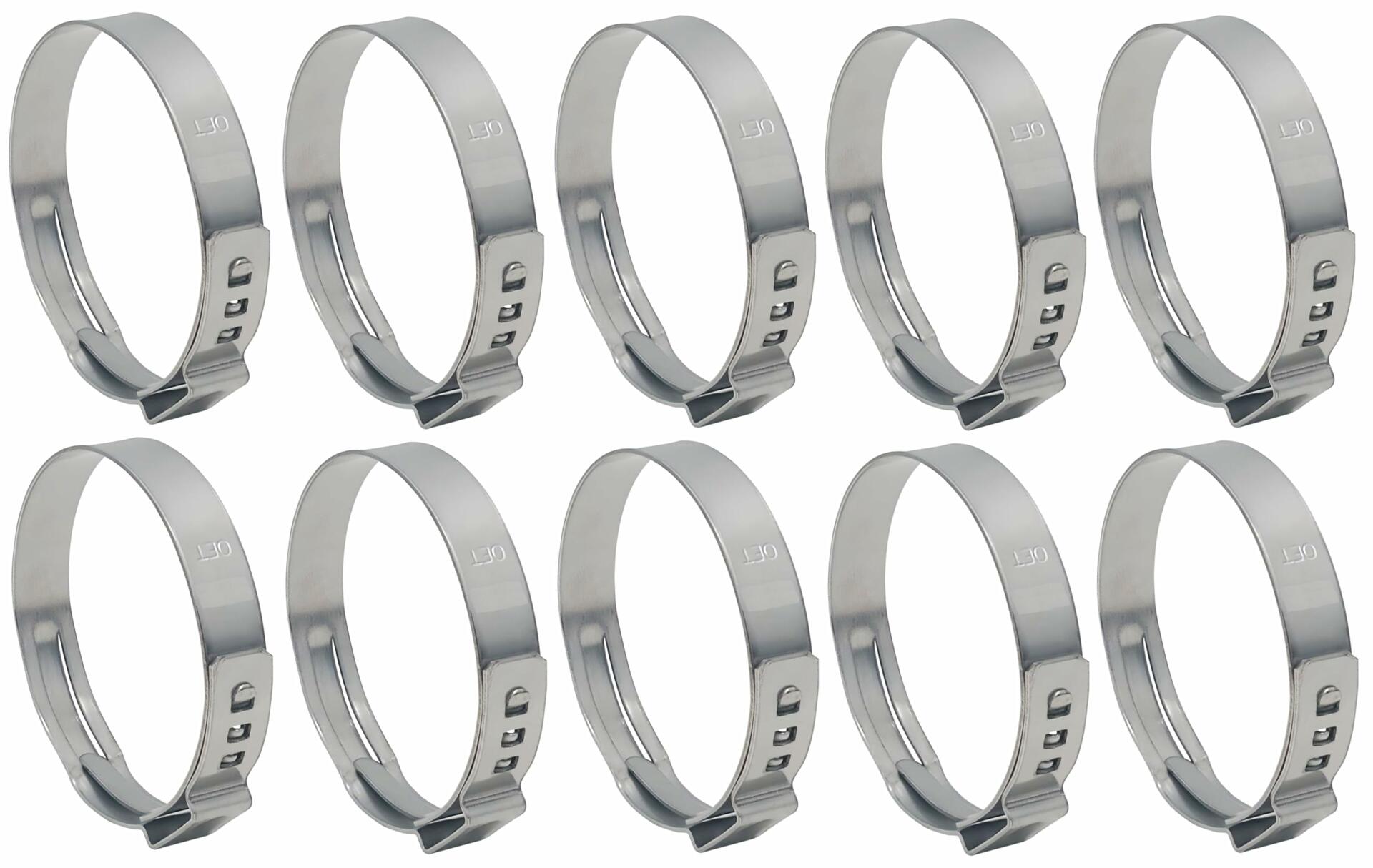 OCS Parts Oetiker Ear Clamps 167 Series 304 Stainless Steel 38.5mm 10 Pack
