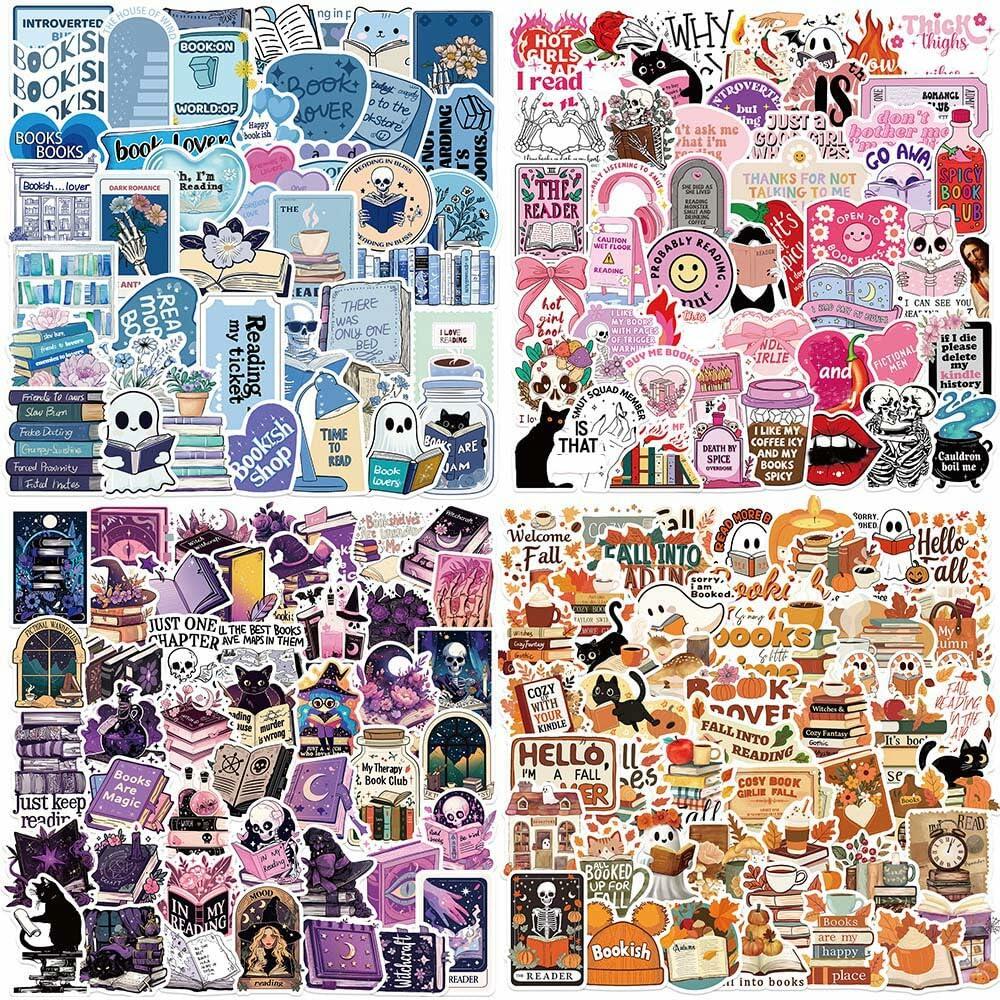 ZoiyTop 200pcs Halloween Vinyl Waterproof Cartoon Book Stickers Decals