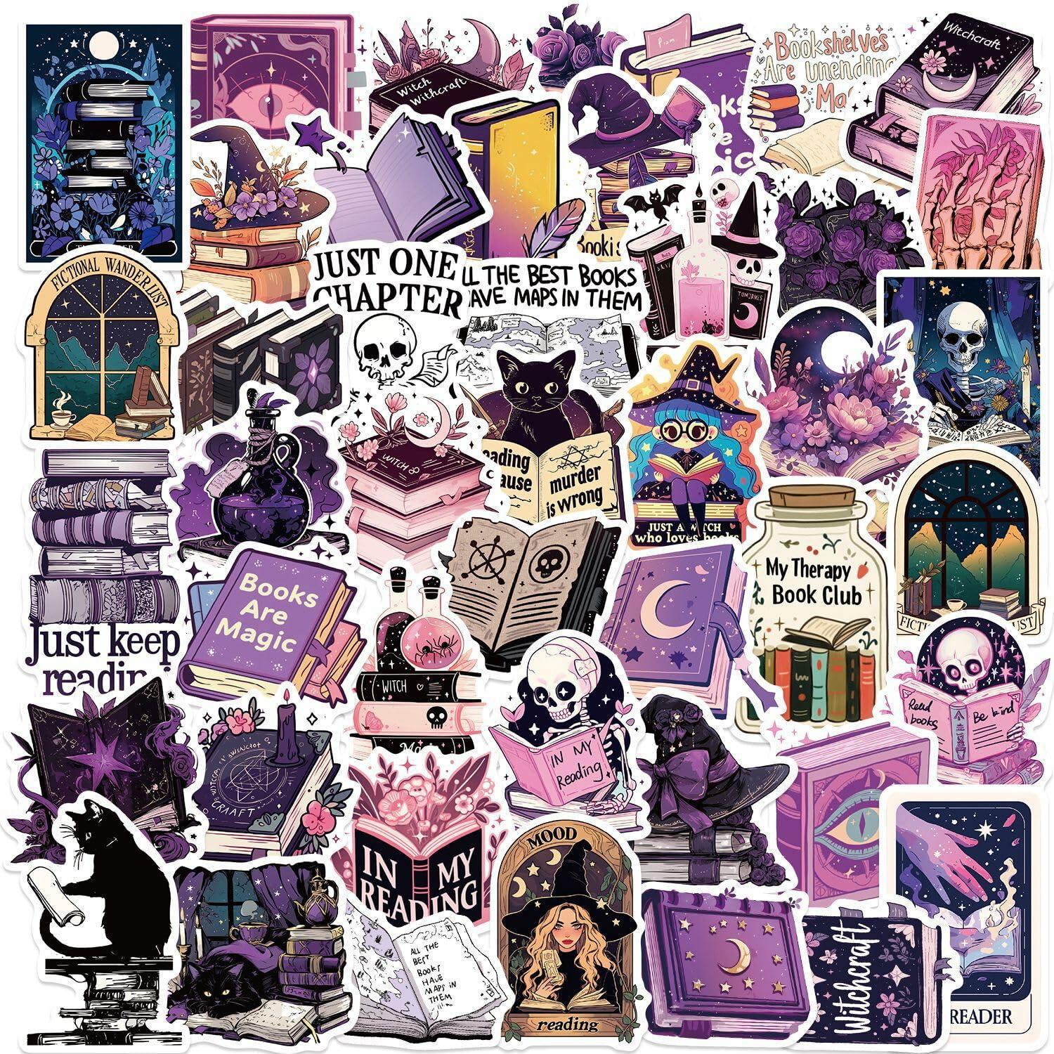 ZoiyTop 200pcs Halloween Vinyl Waterproof Cartoon Book Stickers Decals