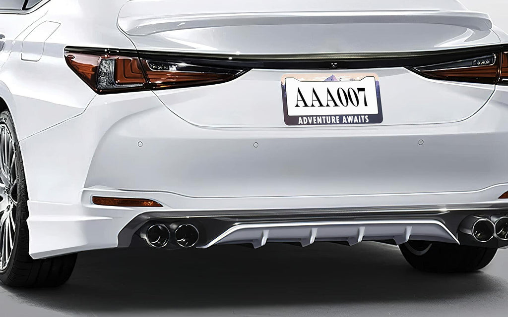 Larkverk Mountains License Plate Frame Aluminum Stainless 12x6 US Standard