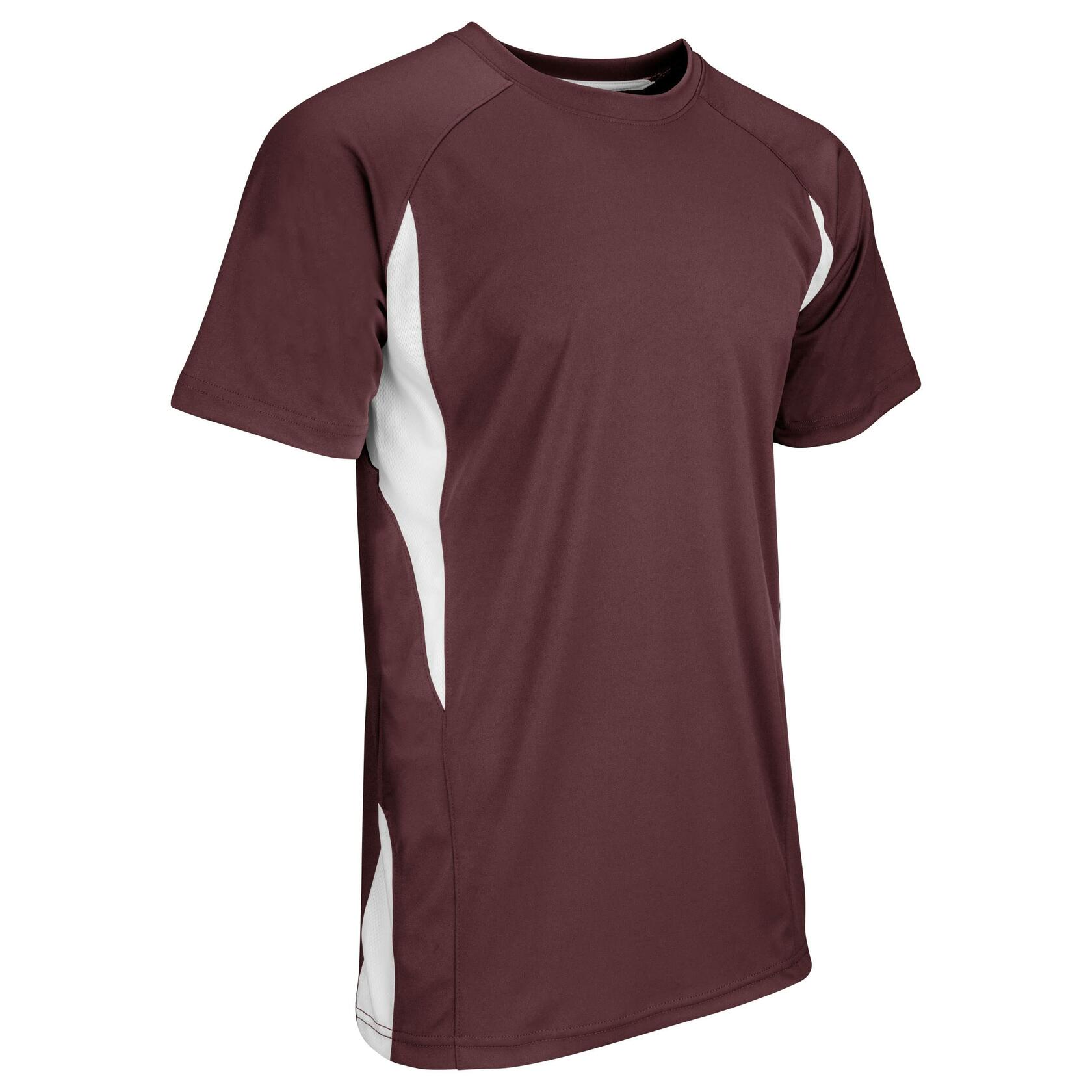 Champro Top Spin Lightweight Polyester Baseball Jersey Maroon White Youth XL