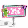 Hitluste Funny Nurse Badge Reel Retractable Clip Acrylic Medical Badge Holder