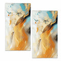 BIGXIUKA Gold Blue Marble Hand Towels Set of 2 28x14 Inch