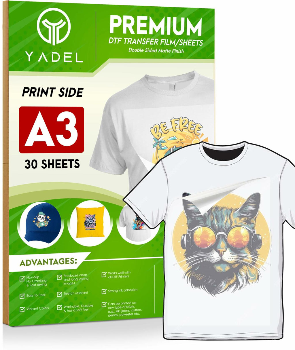 Yadel DTF Transfer Film A3 30 Pieces YL-0030 Easy Image Transfer Sheets