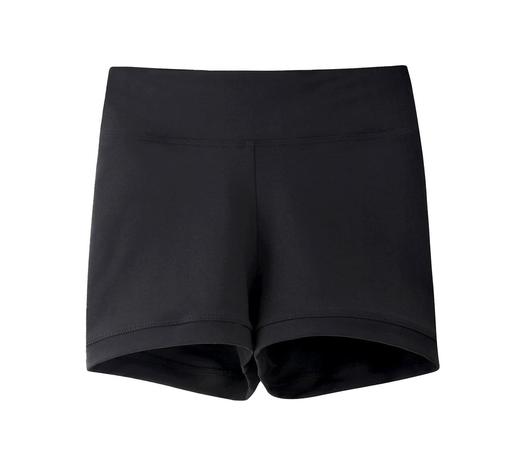 Swdarz Girls Black Gymnastics Dance Shorts Athletic Spandex Size 6-7Y