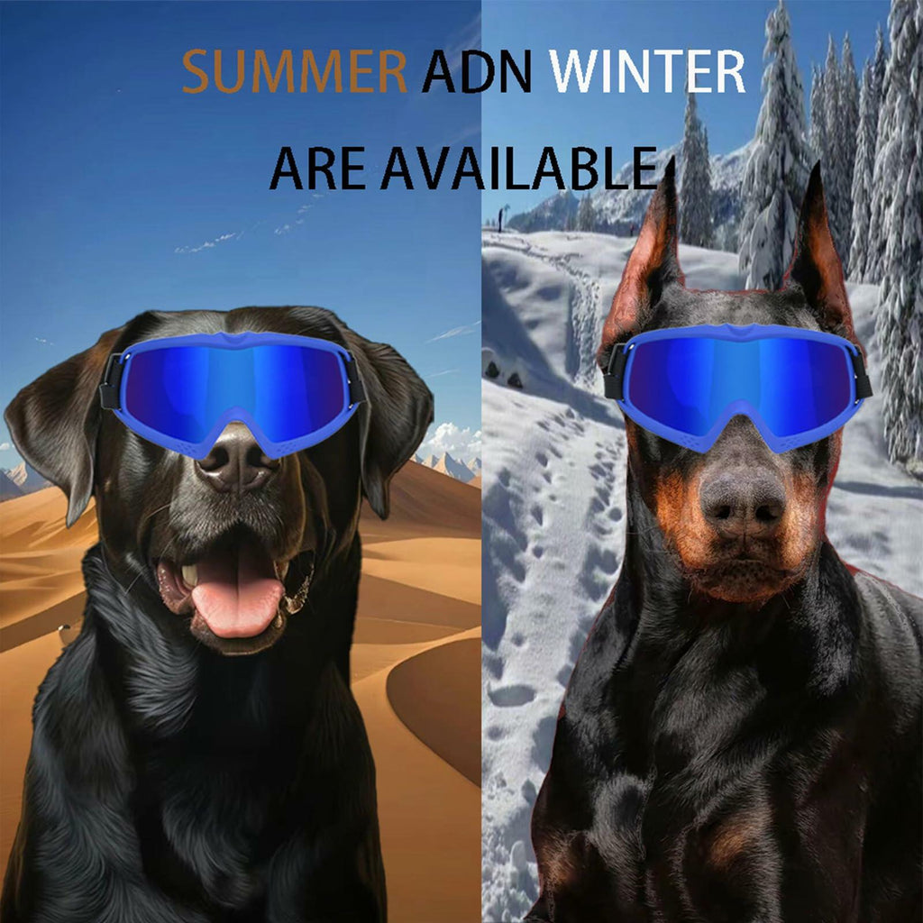 GDSanlian Dog Sunglasses UV-Proof Windproof Adjustable Strap Black Red L