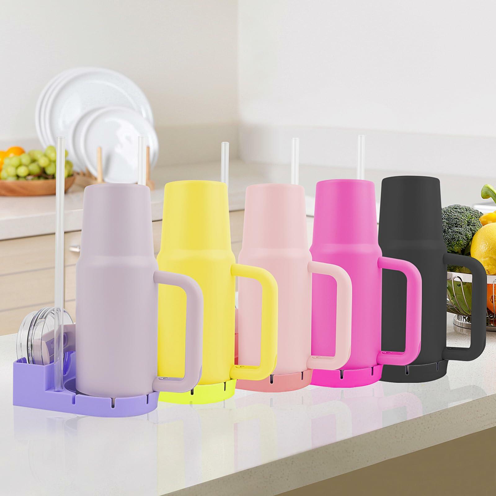 SISAYWEY Silicone Water Bottle Drying Rack Stanley 20/30/40oz Cups Purple 1Pc