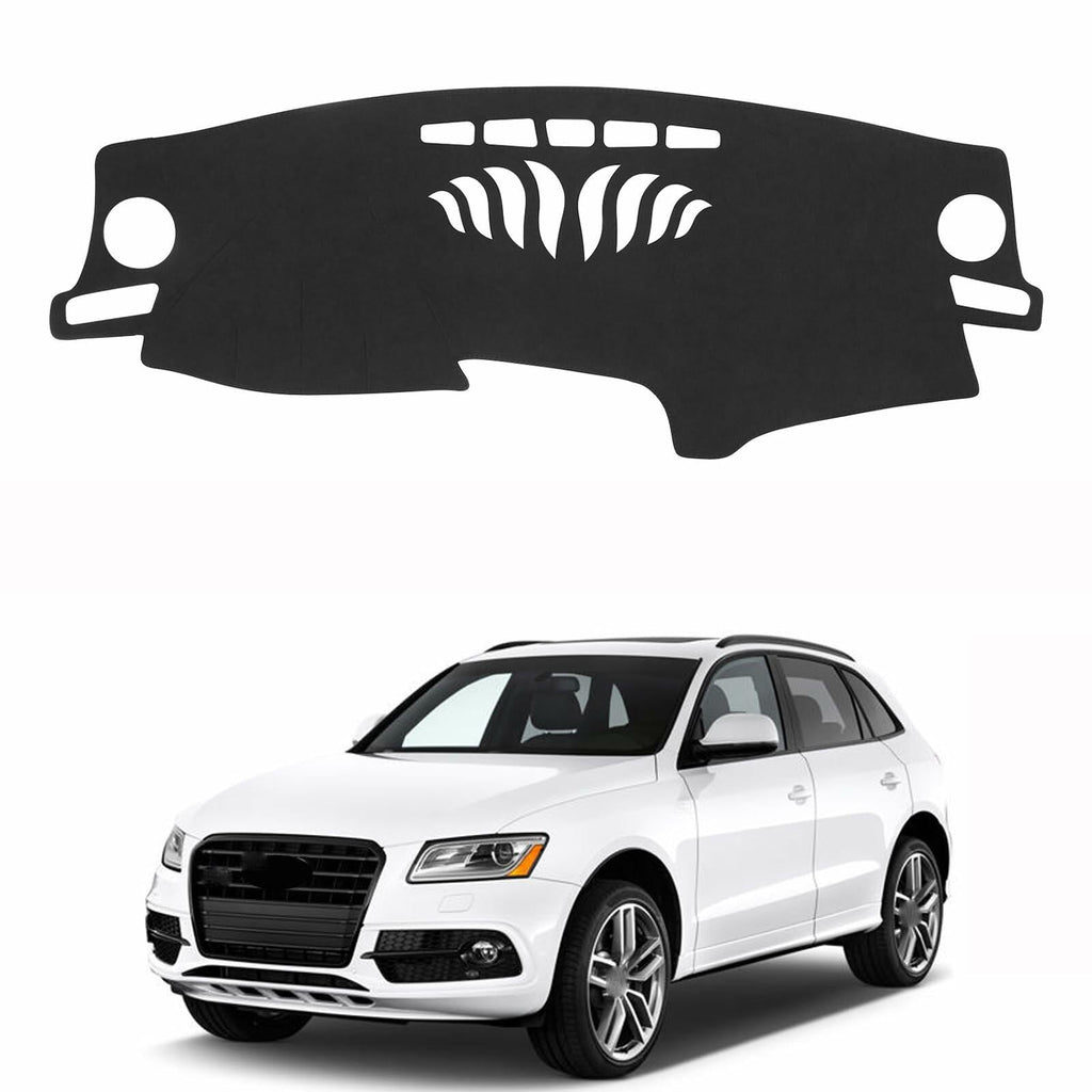 Dash Cover Audi Q5 2009-2025 Black Polyester Flannel Dashboard Protector