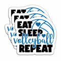 HYKADEUS Funny Volleyball Stickers 3"x2.2" Waterproof Vinyl Decals 3Pcs Retro