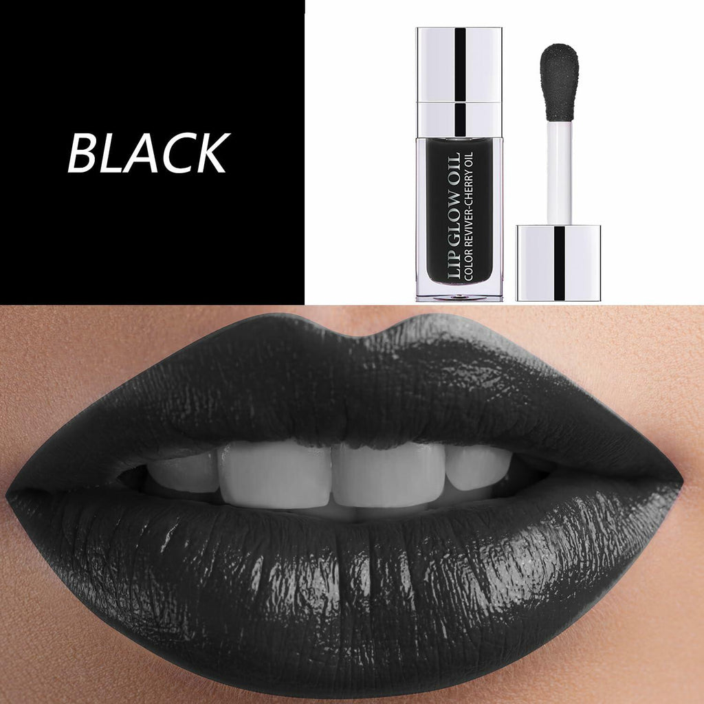 Sea-Maid Plumping Lip Gloss Tinted Balm Big Brush 1.01 Fl Oz Black