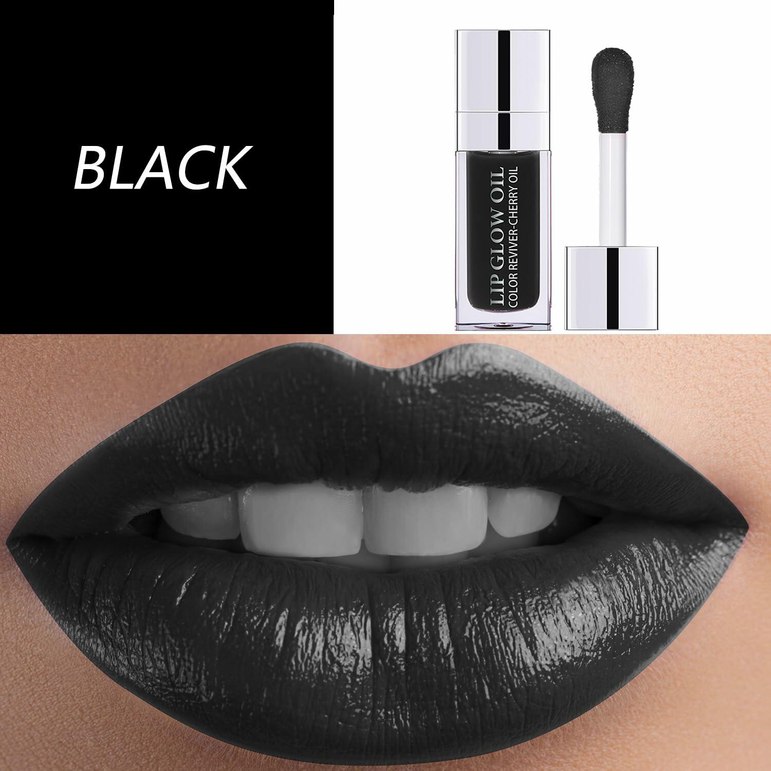 Sea-Maid Plumping Lip Gloss Tinted Balm Big Brush 1.01 Fl Oz Black