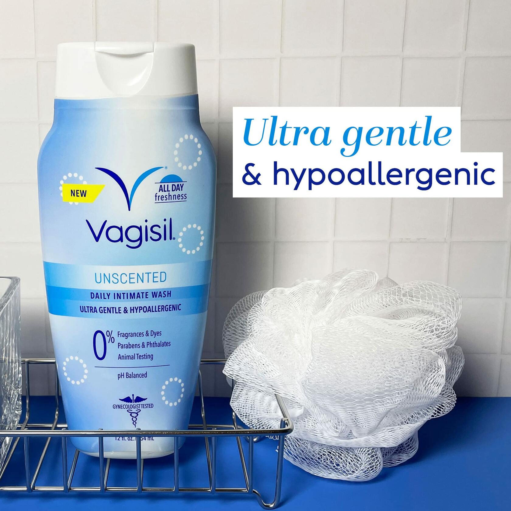 Vagisil Feminine Wash pH Balanced Gynecologist Tested Unscented 12 oz Pack 1