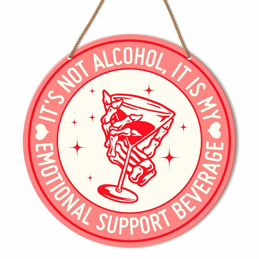 HSNBT Pink Home Bar Sign Decor Funny Drinking Wall Hanging Gift for Women