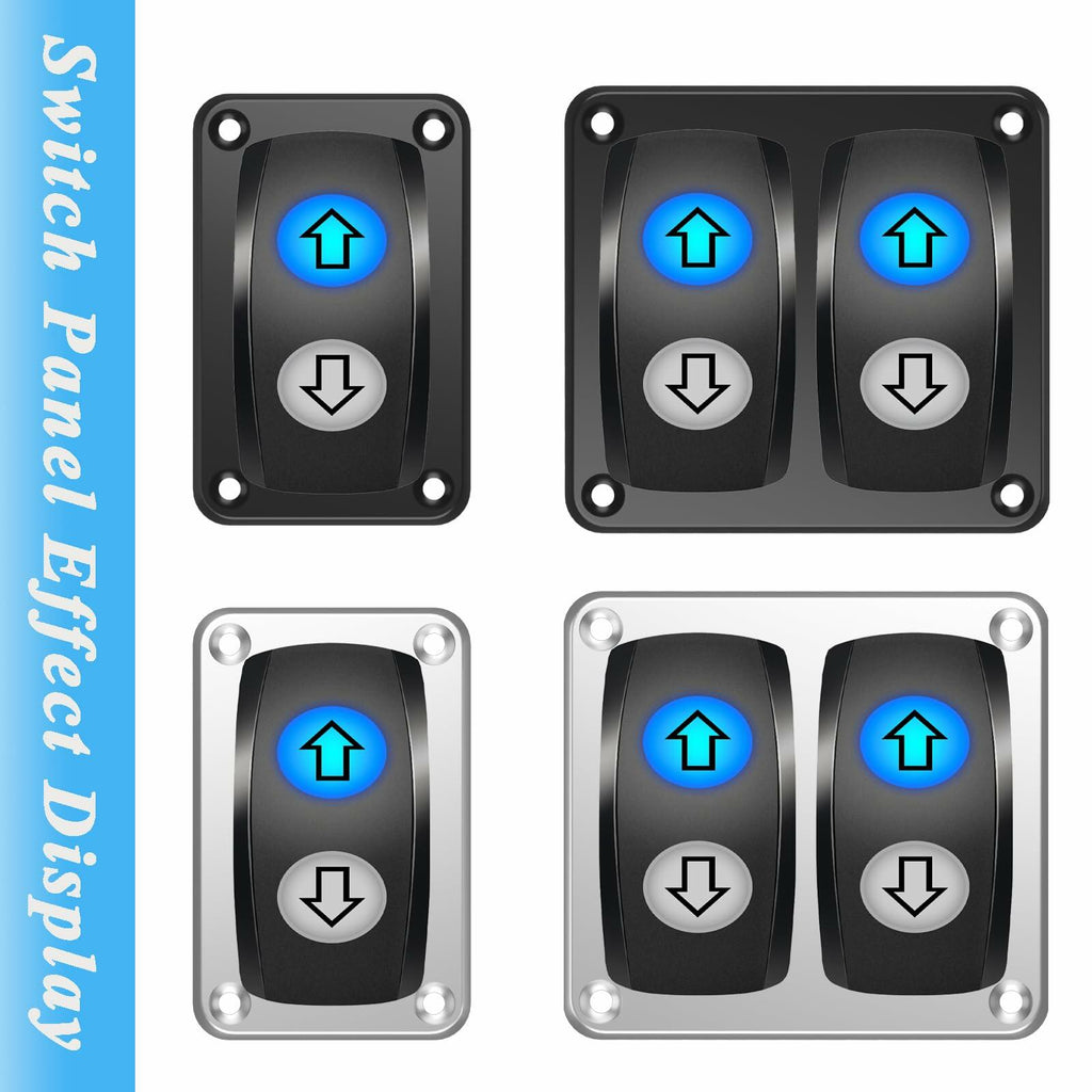 CECINIR 1 Way Zinc Alloy Silver Flush Mount Panel Button Switch Holder