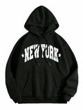 LilyCoco Women's Oversized Graphic Hoodie Sweatshirt Black Size L