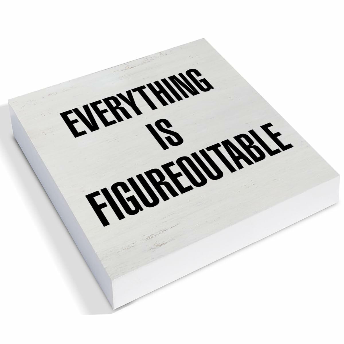 GTGIC Inspirational Motivational Desk Sign Positive Encouragement 5x5 Multicolor