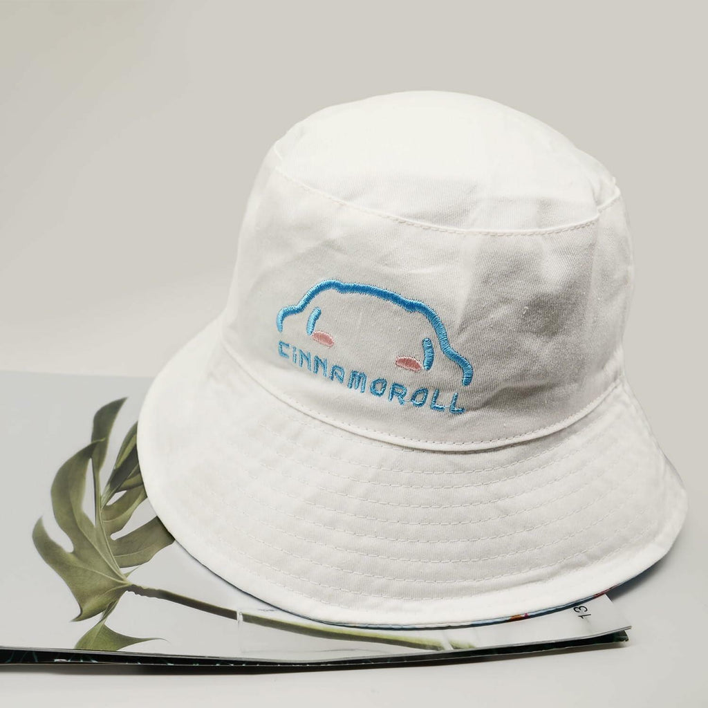 Kawaii Cotton Reversible Bucket Hat Women Lightweight Summer Outdoor