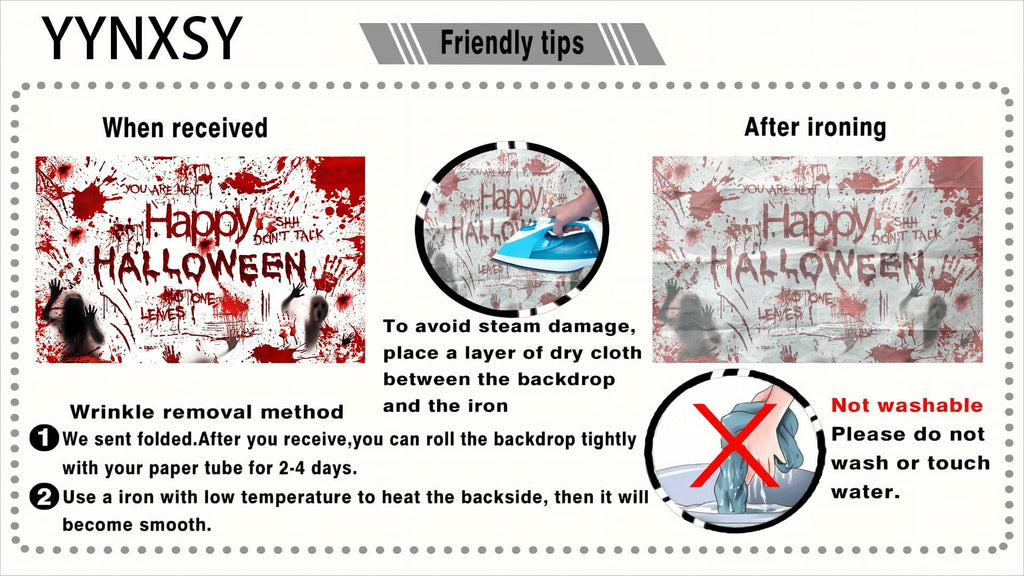 YYNXSY Halloween Photography Backdrop Red 10x8ft Spooky Ghost YY-3040