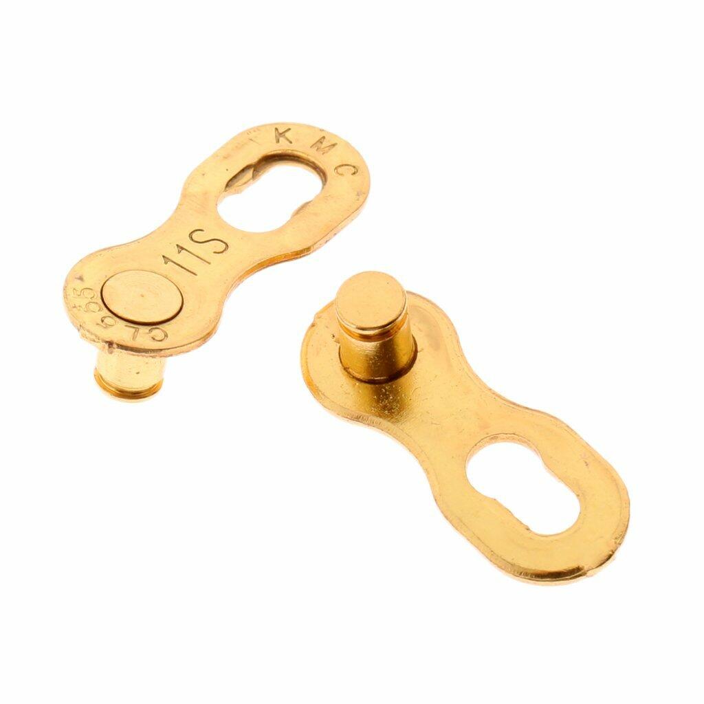 KALIDESHON 11 Speed Bicycle Chain Master Link Metal Durable Gold 4 Pack