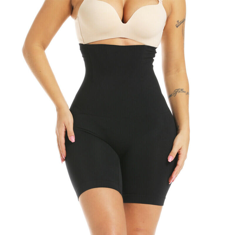 Yeblues High Waisted Tummy Control Shapewear Shorts Women Black Size L