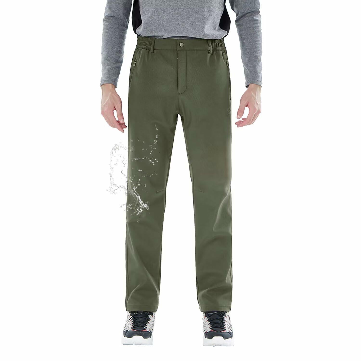 tectop Men's Hiking Cargo Pants Quick-Dry Water-Resistant Gray Size XXL