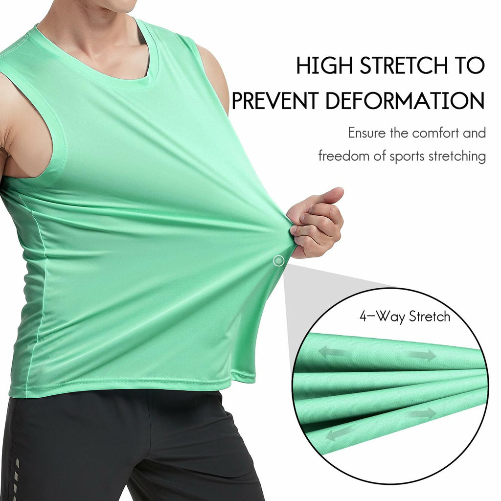 Haimont Sleeveless Workout Shirt UPF 50+ Quick Dry Orange Size XXL
