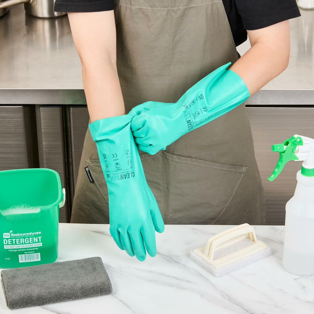Clean Tek Professional 15 Mil Small Green Nitrile Gloves 1 Pair