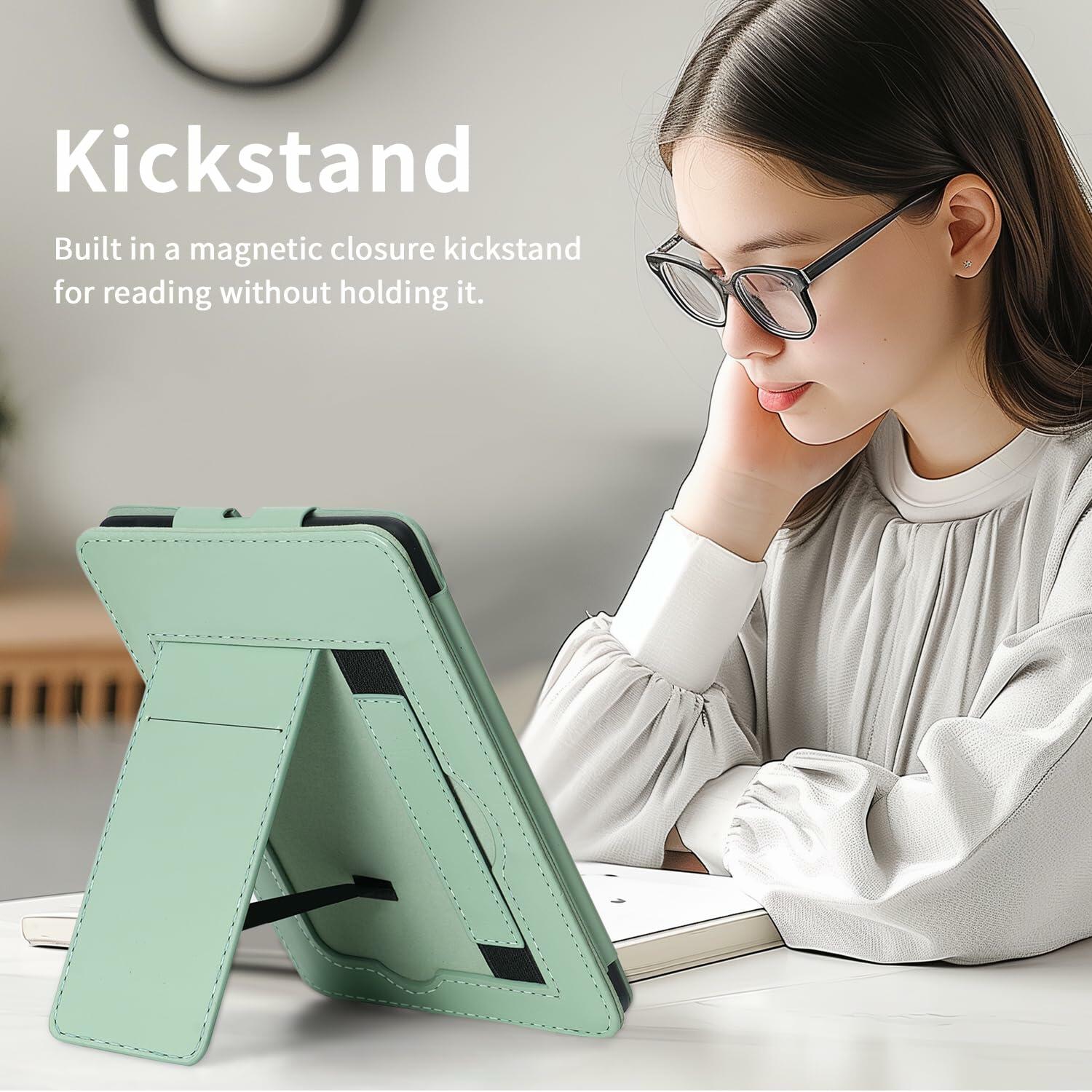 Famavala Case for 6.8in Kindle Paperwhite 11th Gen 2021 Agave Green
