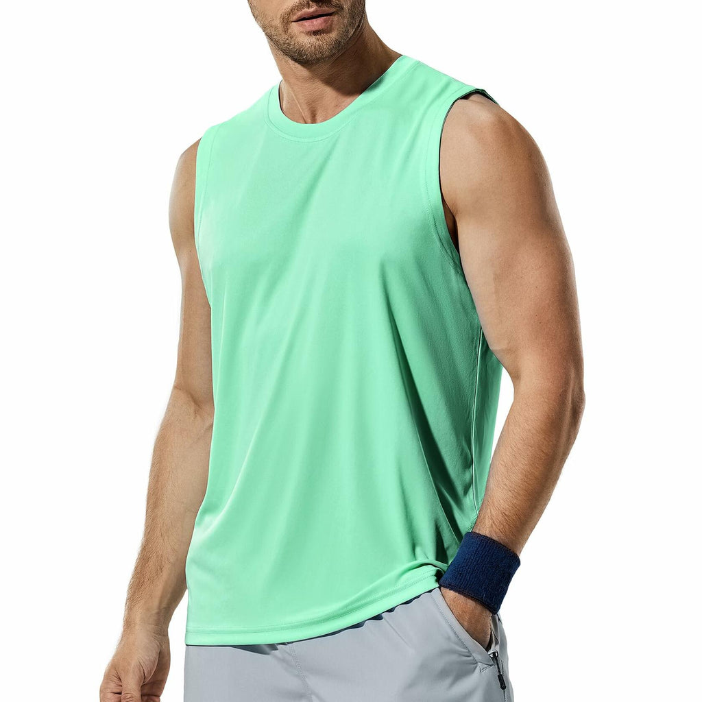 Haimont Sleeveless Workout Shirt UPF 50+ Quick Dry Orange Size XXL