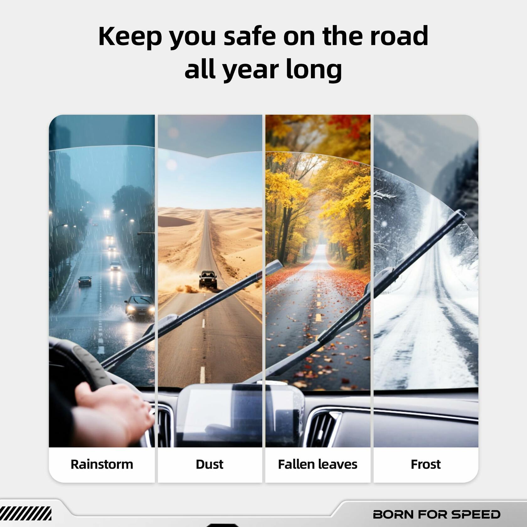 Raidbee Windshield Wiper Blades Set 26"+18" Front 16" Rear Subaru Outback 3pc