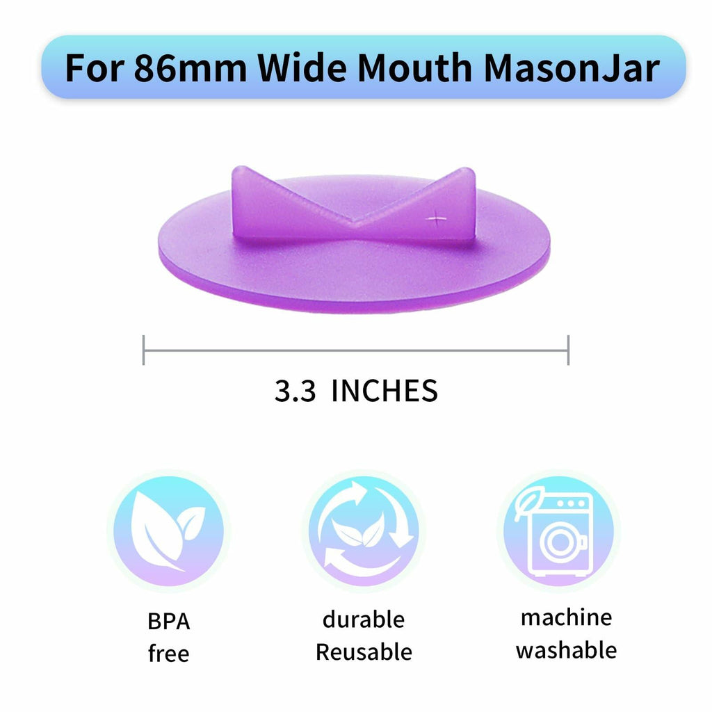 YOBNKU Fermentation Lids Silicone Airlock Caps Green 4 Pack Wide Mouth Jar