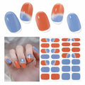 DUKASOU Semi Cured Gel Nail Strips 28 pcs Sunset Glow UV Nail Stickers