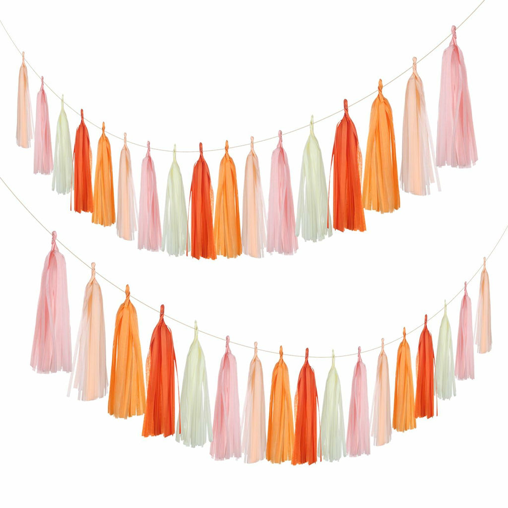 Guzon 25pcs The Sun Birthday Tissue Tassel Garland Paper Decorations