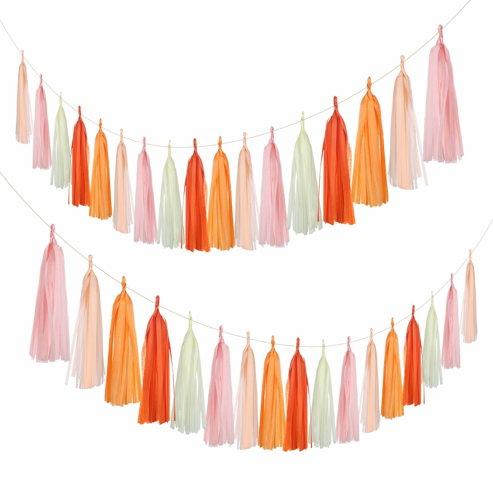 Guzon 25pcs The Sun Birthday Tissue Tassel Garland Paper Decorations