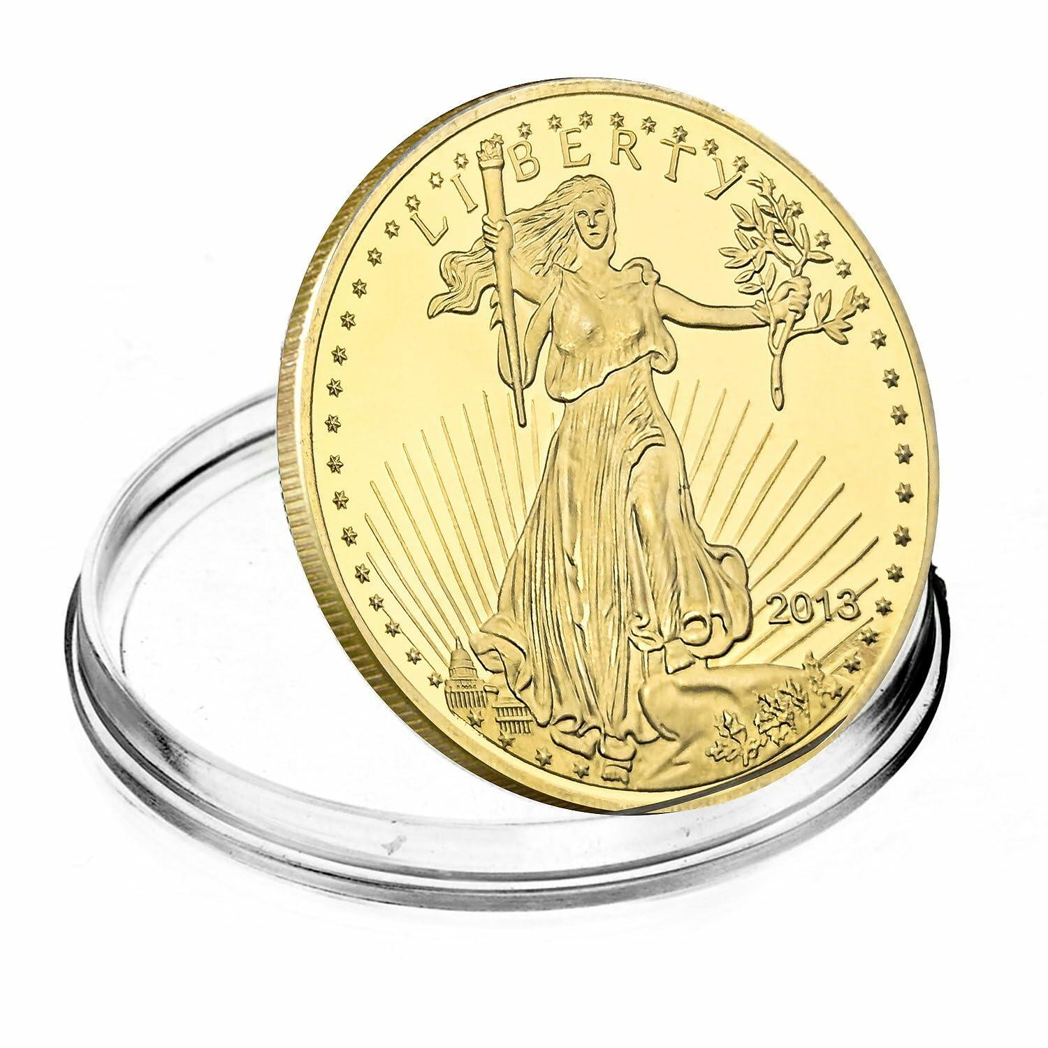Fasmesk American Liberty Coin USA Souvenir Replica Collectible Gift