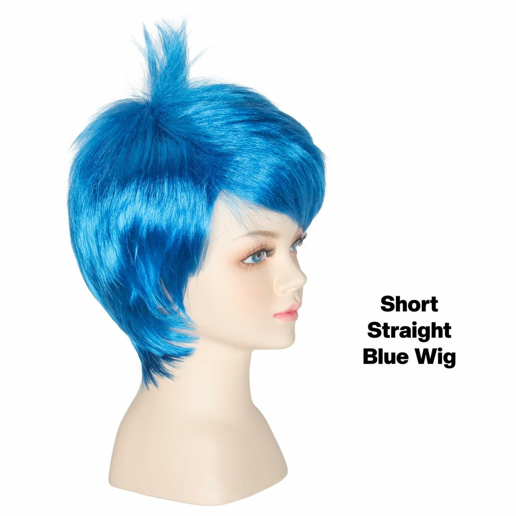 OPEN BOX M MISS U HAIR Short Straight Pixie-cut Wig Kids Vibrant Blue