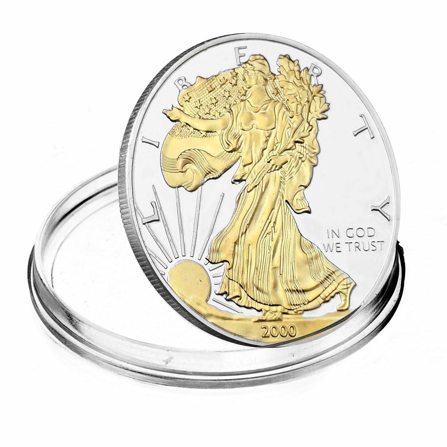 Fasmesk American Liberty Coin USA Souvenir Replica Collectible Gift