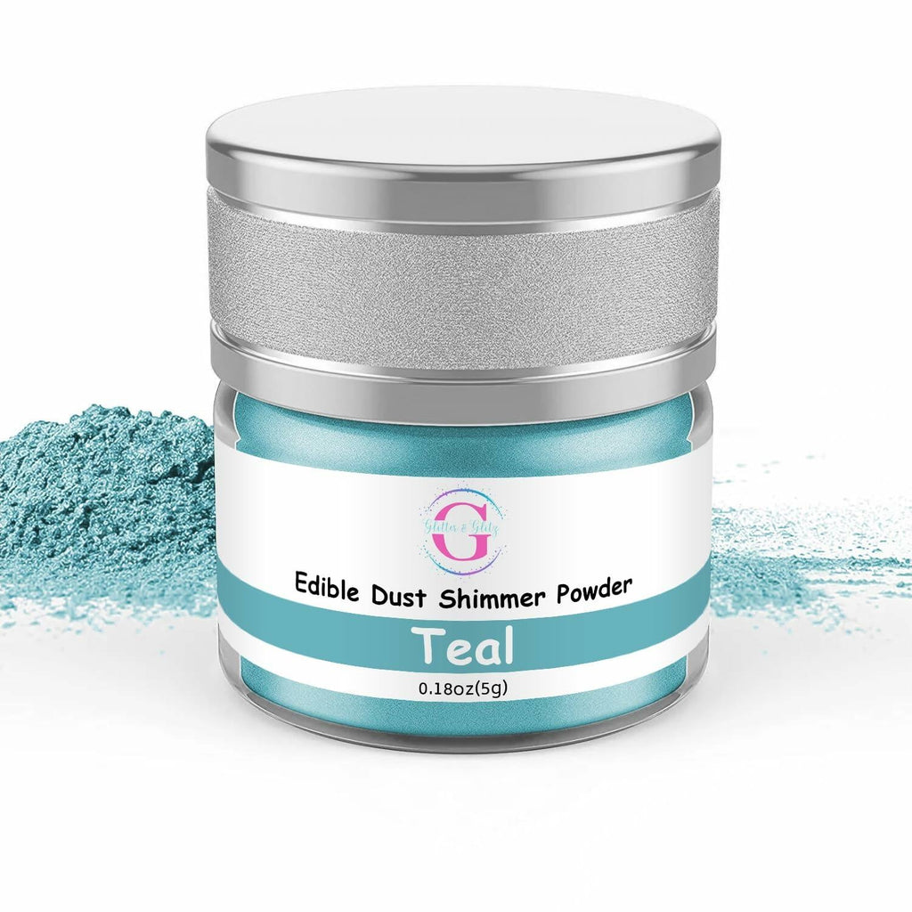 Glitter & Glitz Edible Drink Glitter Luster Dust Teal 5g Cocktails Baking