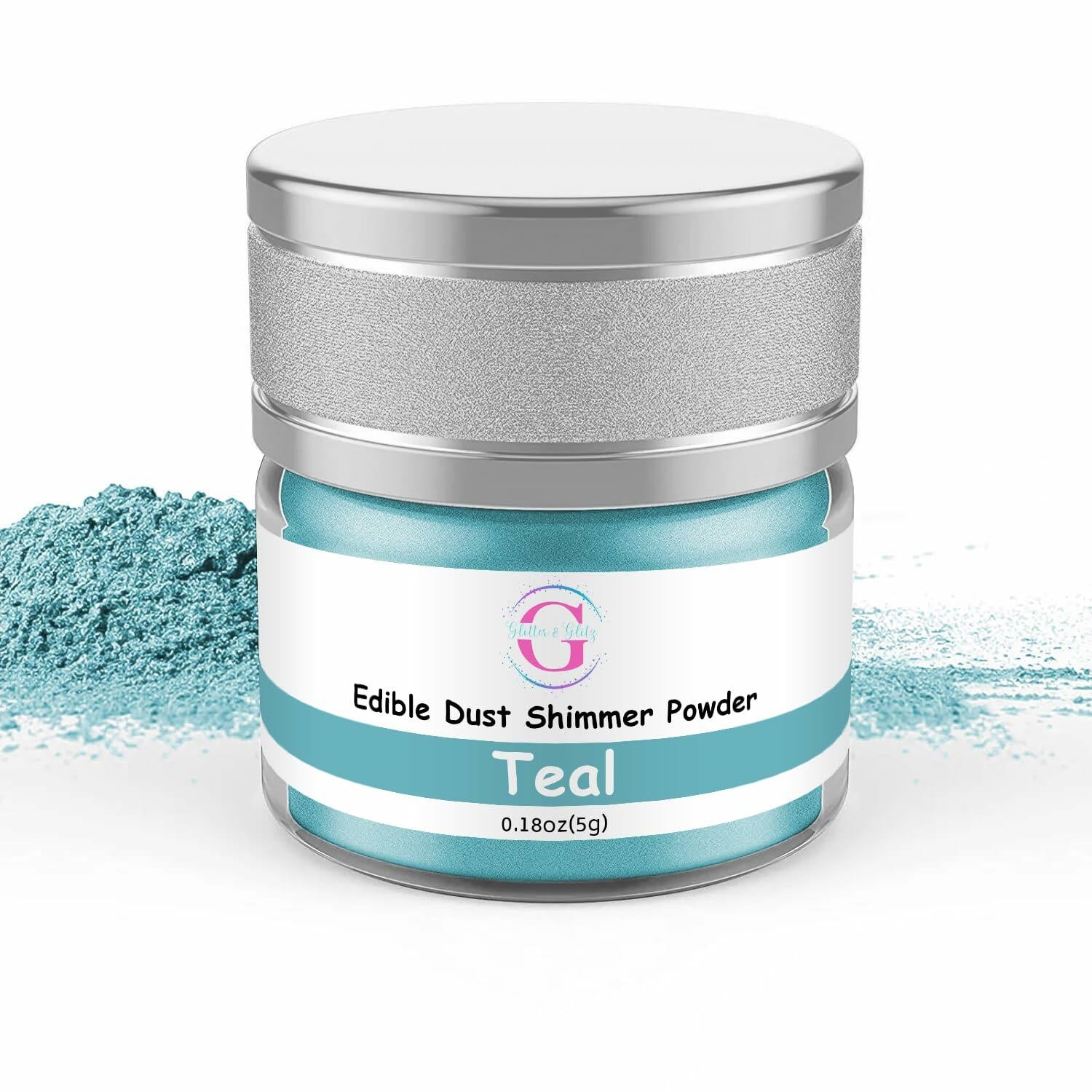 Glitter & Glitz Edible Drink Glitter Luster Dust Teal 5g Cocktails Baking