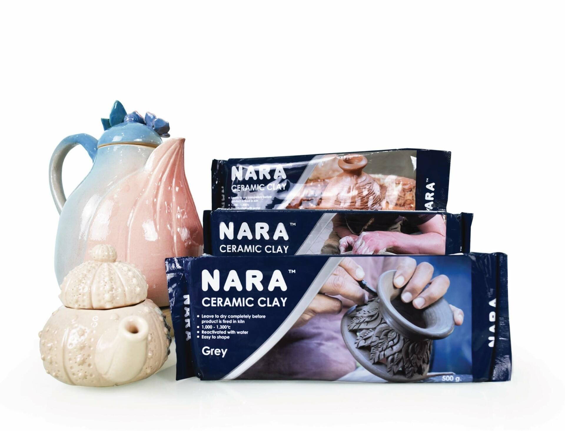 NARA Ceramic Clay 1.10lbs White Block Air Drying Modeling Sculpting