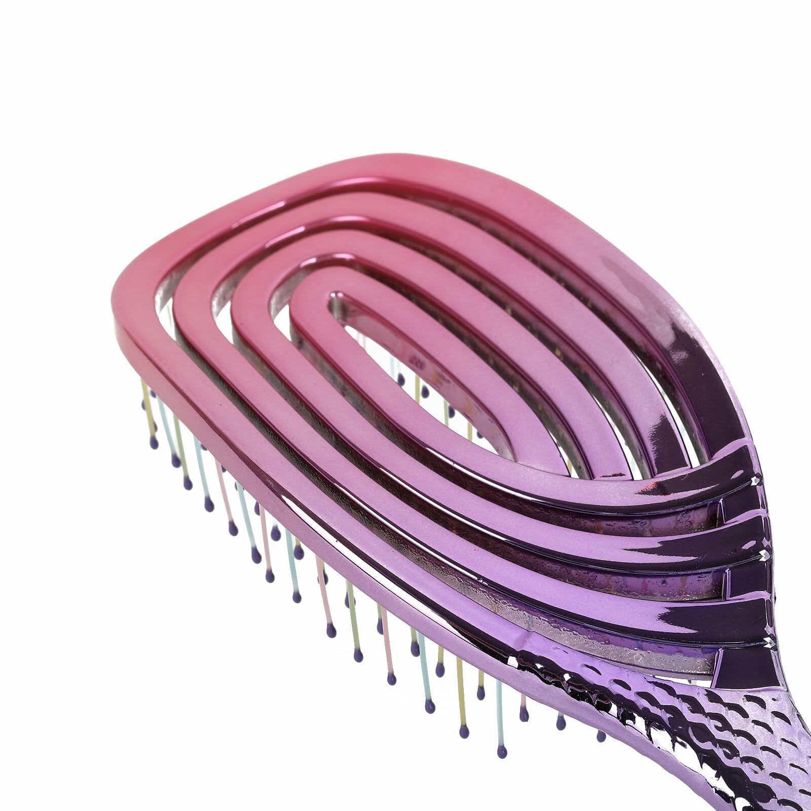 Candybrush Detangling Wet Hair Brush Soft Bristles Anti Static Romantic Amethyst