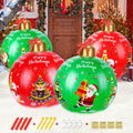 SUIMOT 2 PCS 24" PVC Giant Inflatable Christmas Balls Red Green Outdoor