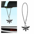 LAINLOY Guardian Angel Car Pendant Metal Six-Winged Rear View Mirror Charm Gold