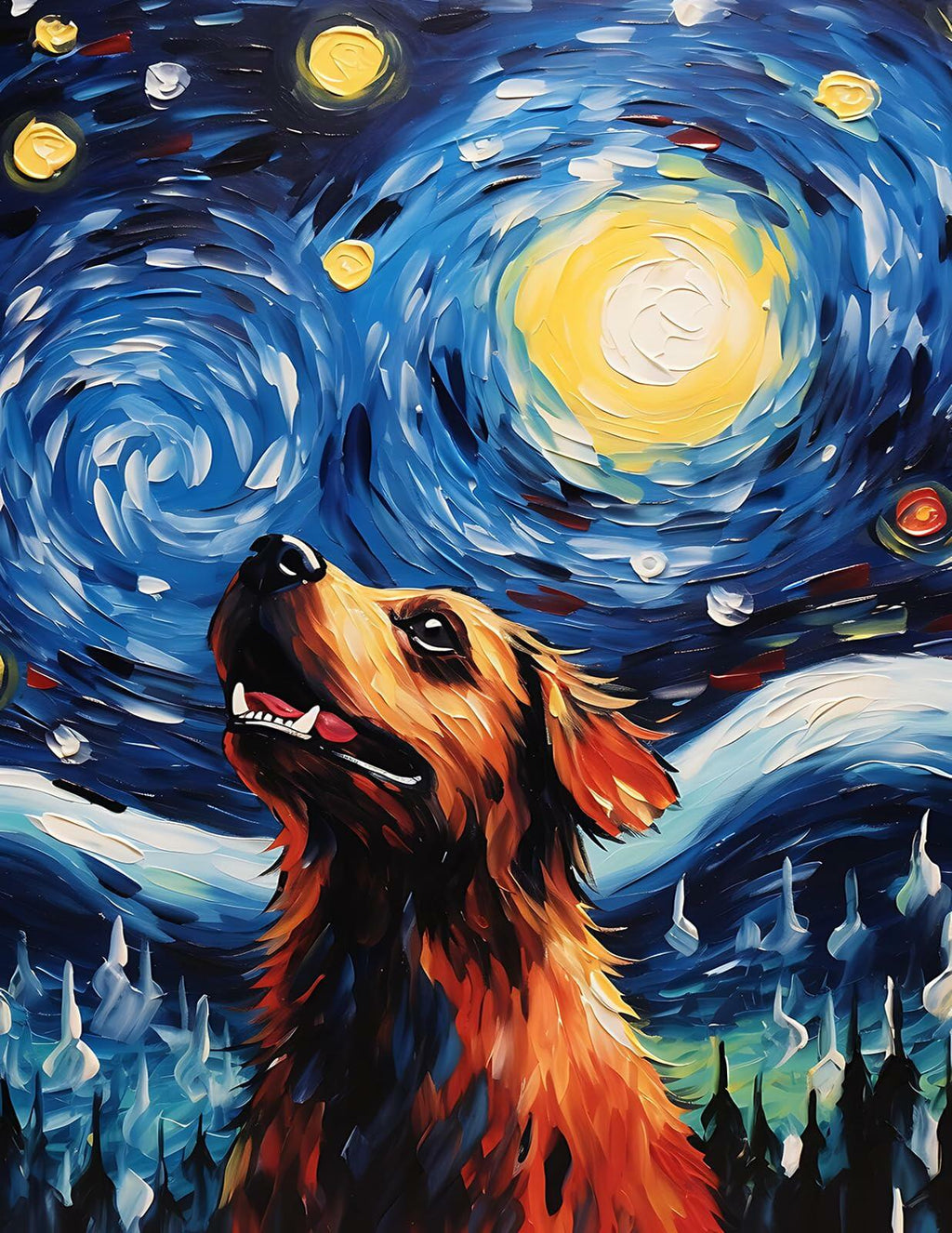 SUMELAY Dog Paint by Numbers Kit for Adults DIY Art 16x20 inch