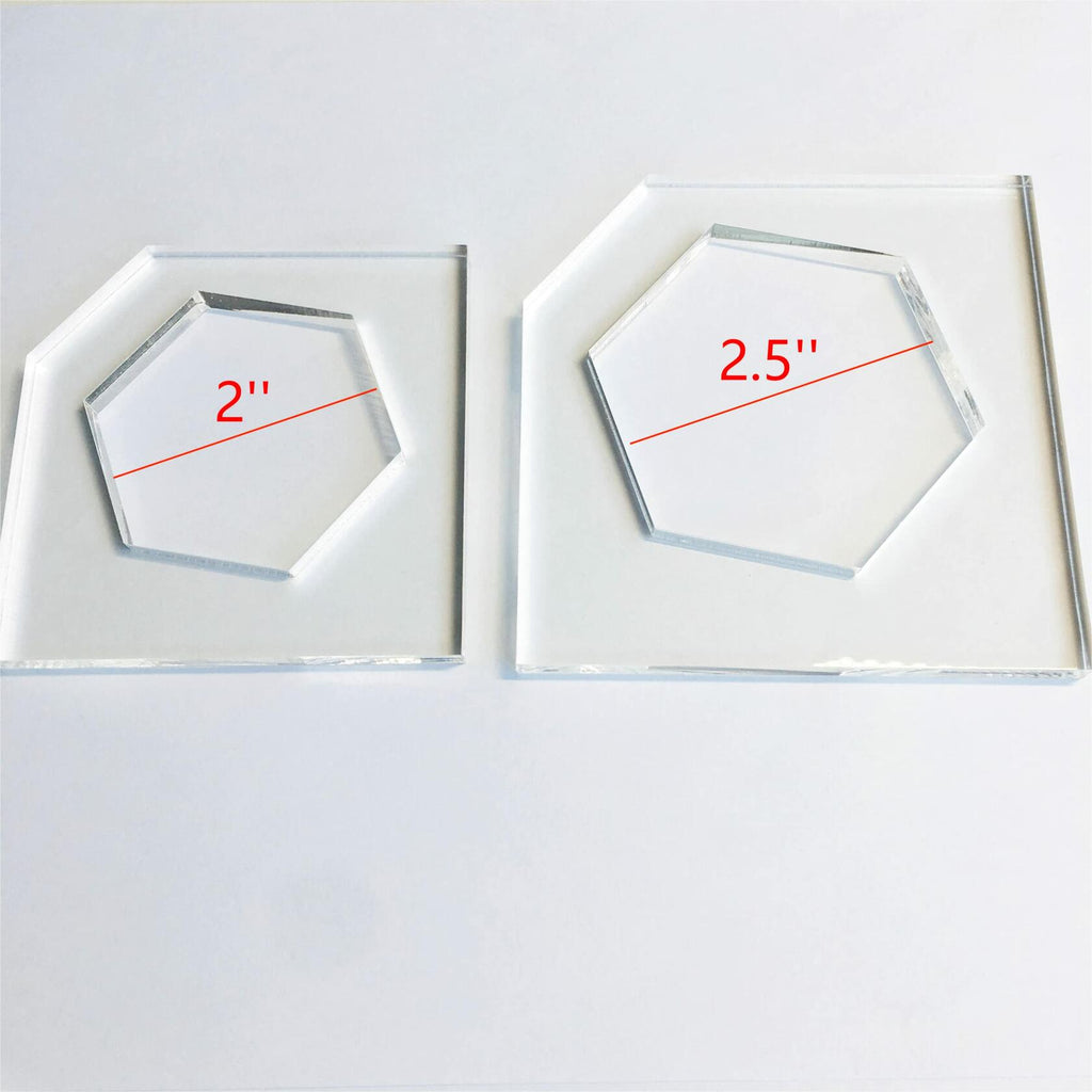 Hexagon Honeycomb Cutting Board Charcuterie Handle Template Acrylic 2"